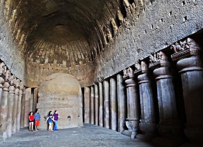 Picture 5 for Activity From Mumbai: Day Trip to Global Pagoda and Kanheri Caves 5