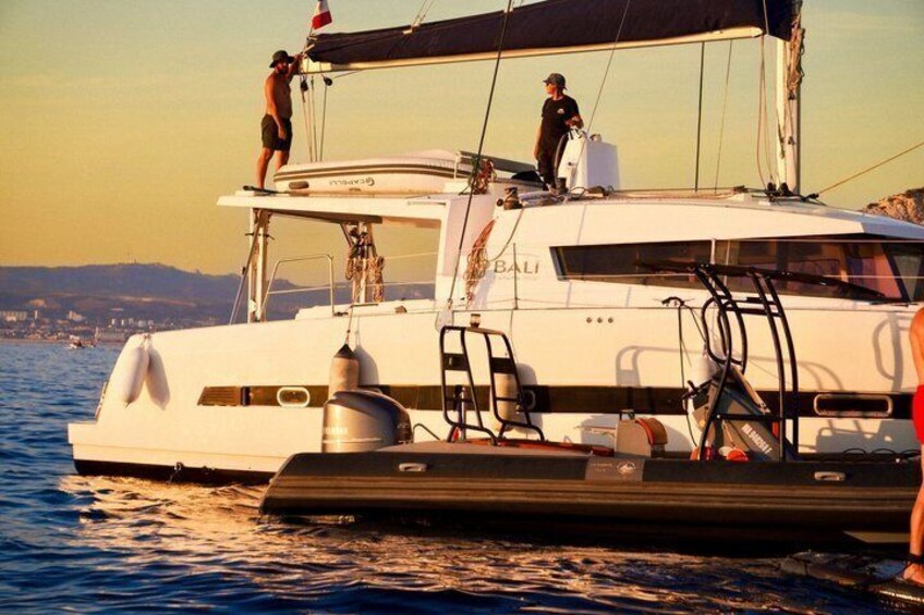 Marseille sunset catamaran in Friuli with aperitif 4