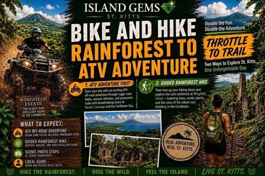 St Kitts: Bike and Hike Throttle to Trail Atv Adventure 1