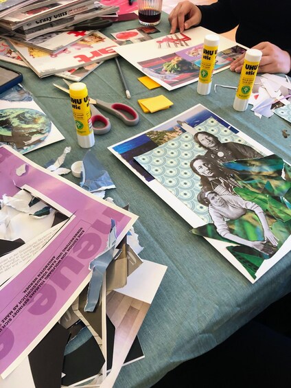 Picture 4 for Activity Berlin: Collage Postcard Workshop in the art studio 3
