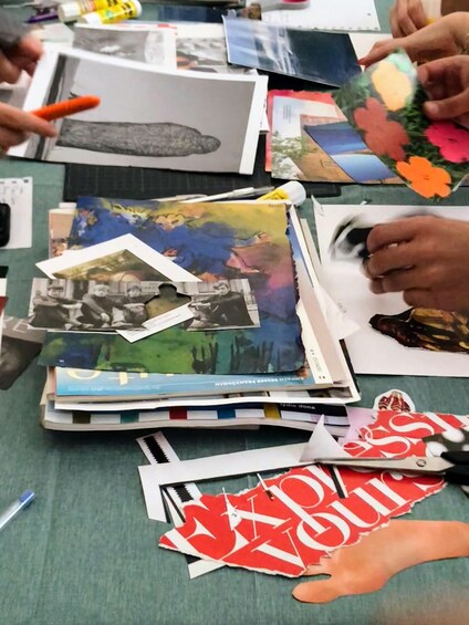 Picture 1 for Activity Berlin: Collage Postcard Workshop in the art studio 4