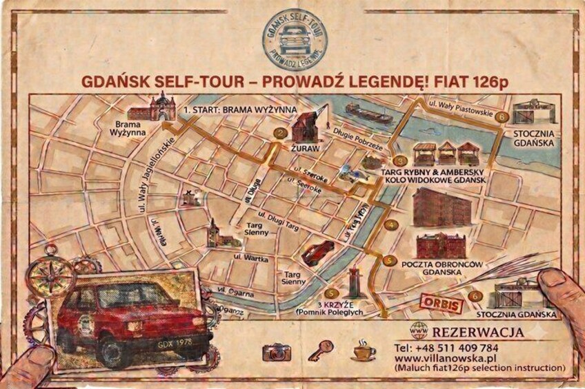 Self Drive Tour in a Vintage Fiat 126p Maluch through Gdansk 5