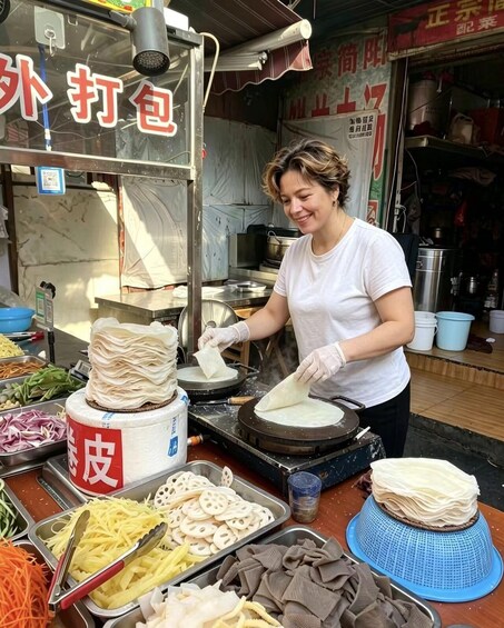 Picture 1 for Activity Chengdu: Street Food Cooking Class with Local Snack Masters 3
