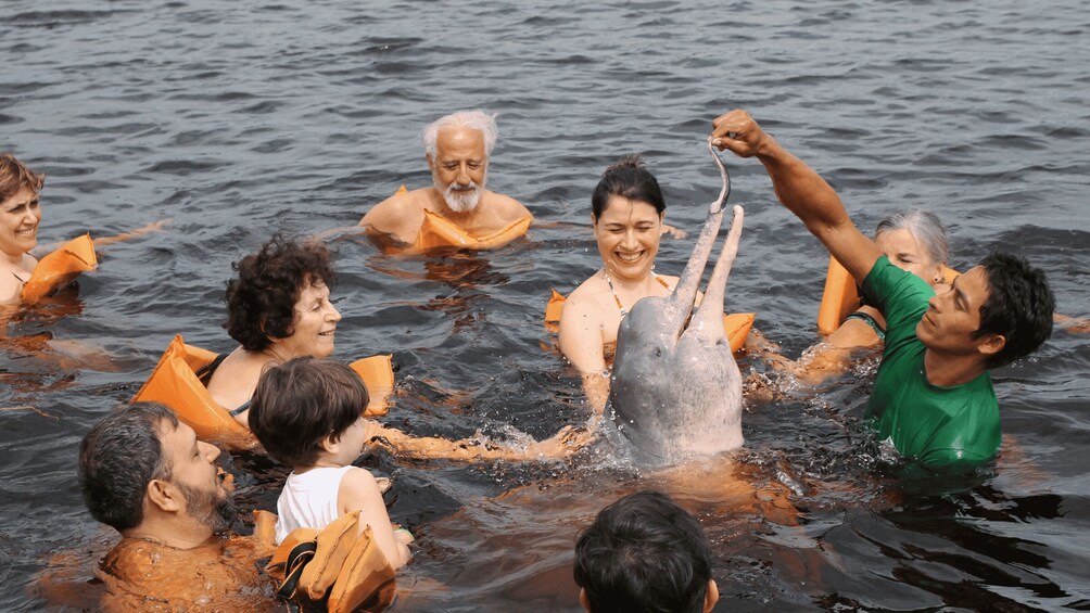 Picture 1 for Activity Manaus Speedboat Tour: Transfer, Meeting of the Waters, Dolphins & Lunch 2
