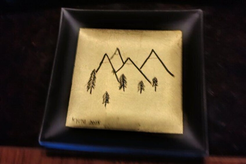 Kyoto UNESCO certified Gold Leaf Workshop with Sake Cup 3