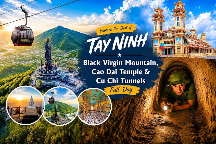 From HCMC: Black Virgin Mountain & Cao Dai Temple & Cu Chi 1