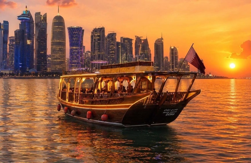 Picture 1 for Activity Doha:Wooden Dhow Dinner Cruise with Tea, Arabic Coffee/Dates 2