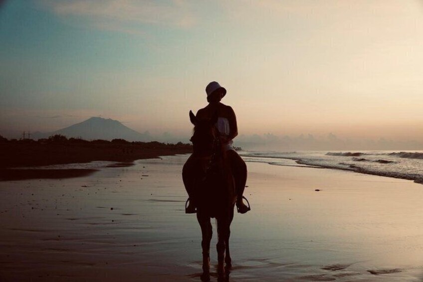 Bali Horseback Riding in the Sea at Mertasari Beach 3