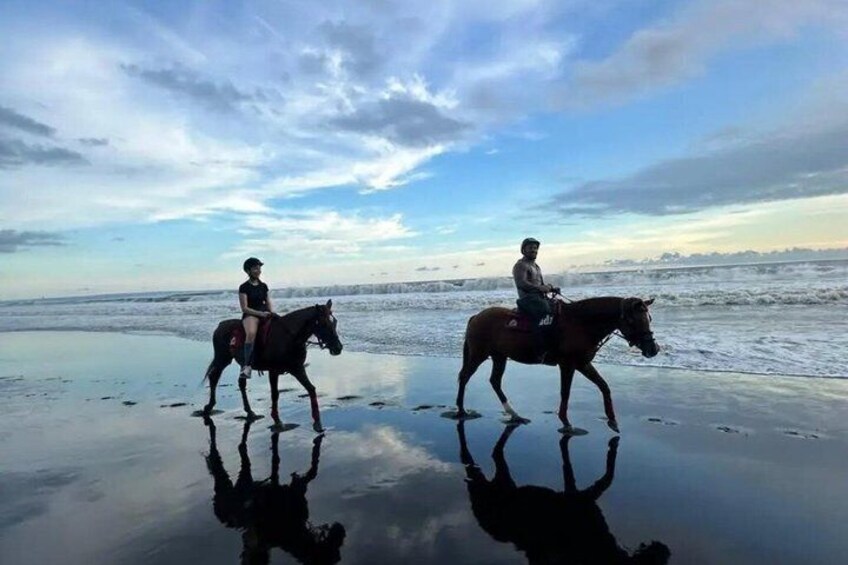 Bali Horseback Riding in the Sea at Mertasari Beach 4