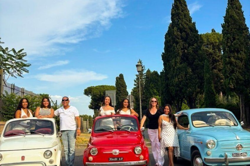 Rome Fiat 500 Vintage tour 1
