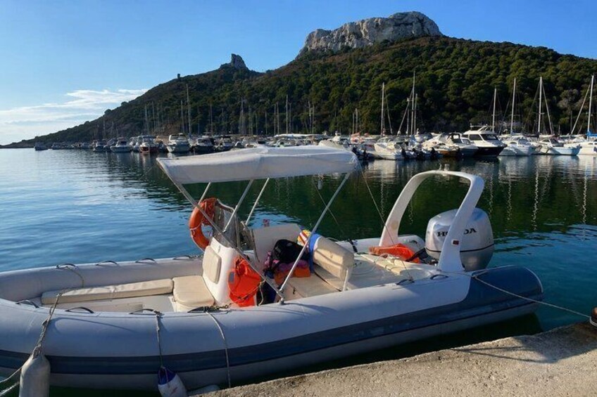 Cagliari sunset by dinghy , stops , dives , pizza and spritz 2