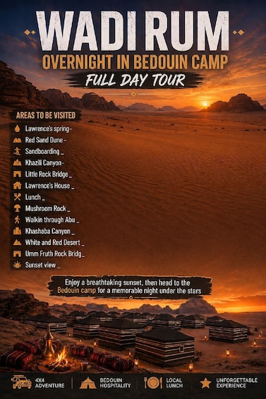 Picture 1 for Activity Wadirum: Overnight In Bedouin Camp With Various Activities 2