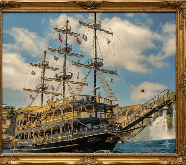 Antalya: The Grand Alibaba Pirate Boat Tour from Side 1