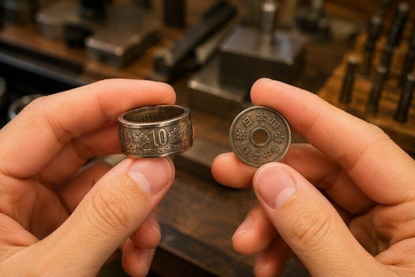 Tokyo Traditional Coin Ring Making in the Heart of Asakusa 1