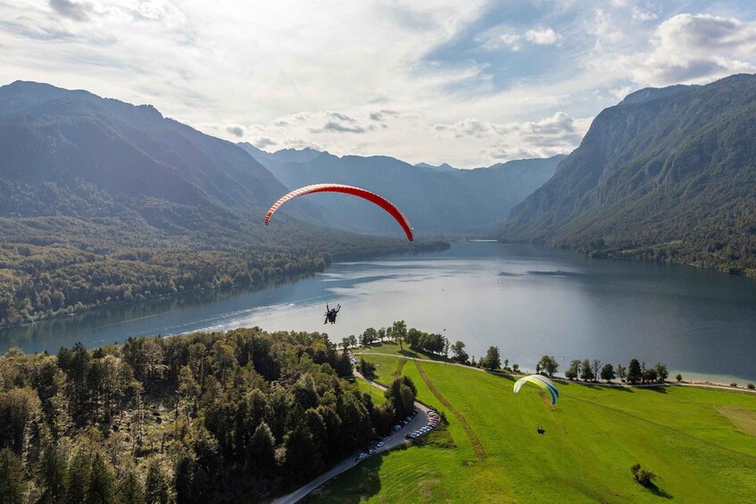 Picture 3 for Activity Lake Bohinj Tandem Paragliding Flight from Vogar 4