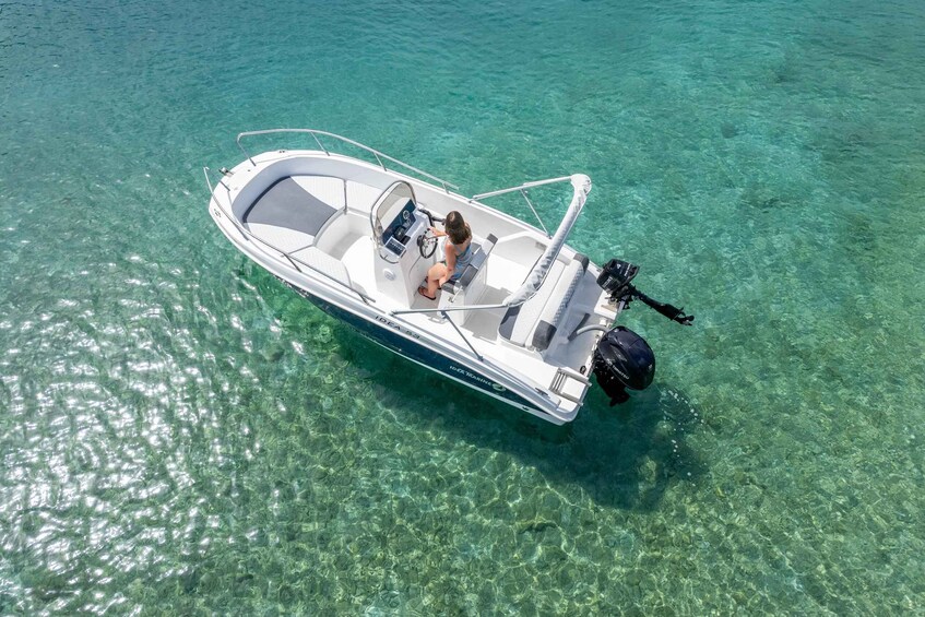 Picture 5 for Activity Almyrida: Boat Rental with Snacks, Drinks, and Towels 4