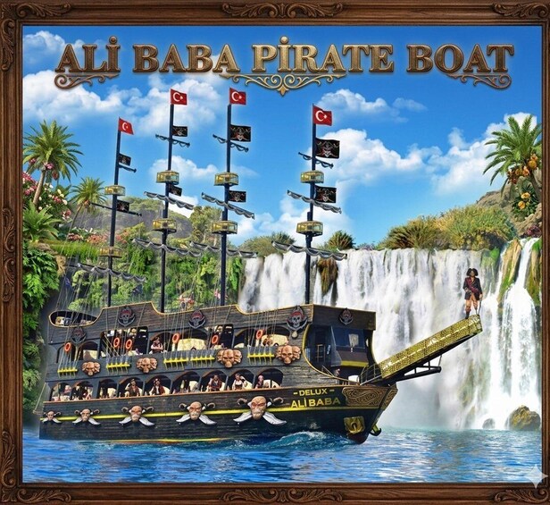 Antalya: Ali Baba Pirate Ship Deluxe Cruise Düden Waterfall 1