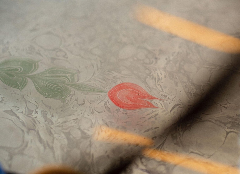 Picture 9 for Activity Istanbul: Ebru Marbling Tote Bag Workshop with Snacks 2