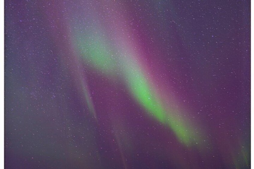 The aurora borealis in the night sky. 2