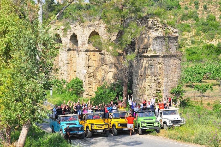 Picture 3 for Activity Side&Alanya: Green Canyon Jeep Safari & Boat Tour with Lunch 5