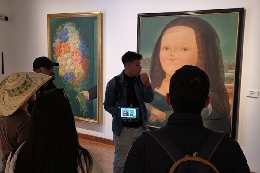 People viewing art in a gallery. 1