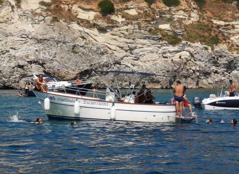 Picture 7 for Activity Boat tour from Castro marina with snorkeling stop at Porto Miggiano 3