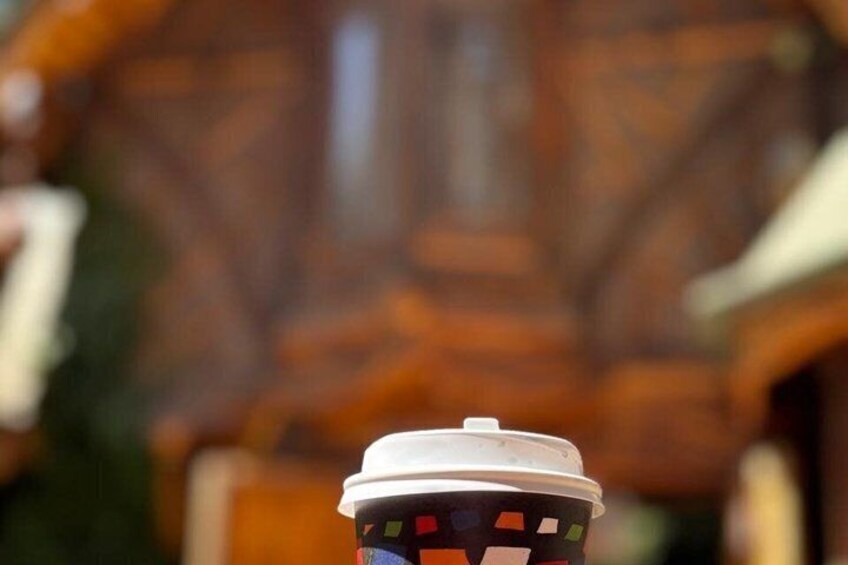 A blurred background with a wooden structure. 5