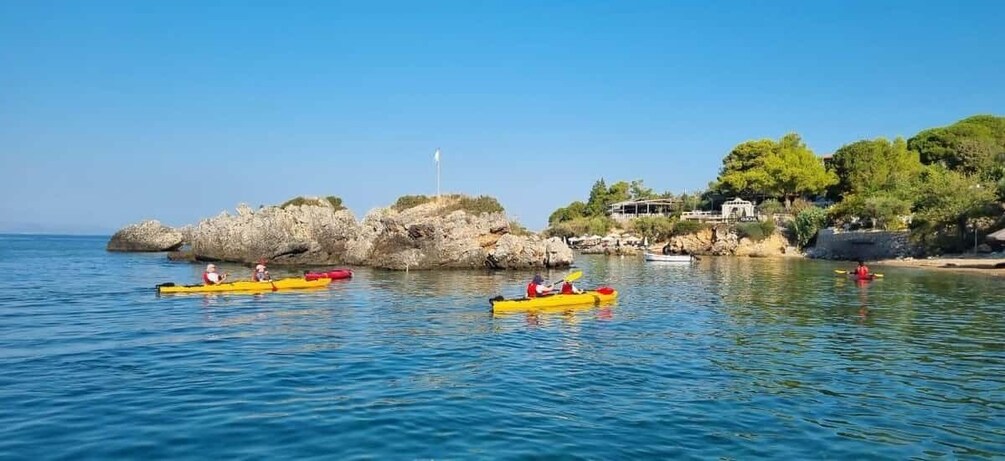 Picture 3 for Activity Stoupa: Sea Kayak Tour with Caves, Coves, and Cliffs 3