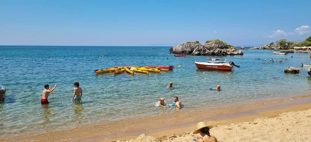 Picture 1 for Activity Stoupa: Sea Kayak Tour with Caves, Coves, and Cliffs 2