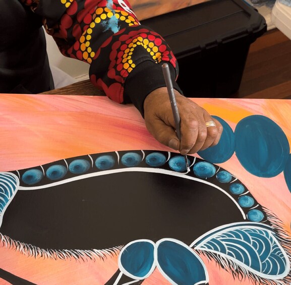 Shellharbour:Aboriginal Art Workshop with Boomerang Painting 1