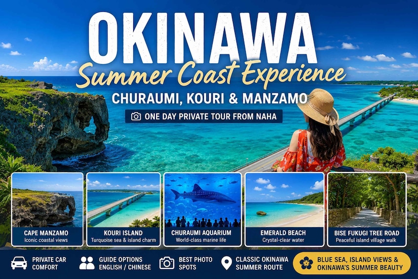 Okinawa Summer Coast Experience: Churaumi, Kouri & Manzamo 1
