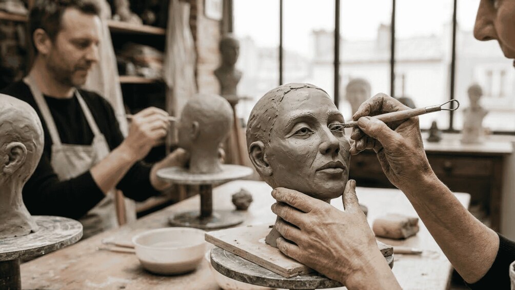 Picture 1 for Activity Paris: Clay Head Sculpting Workshop in Artist’s Studio 2