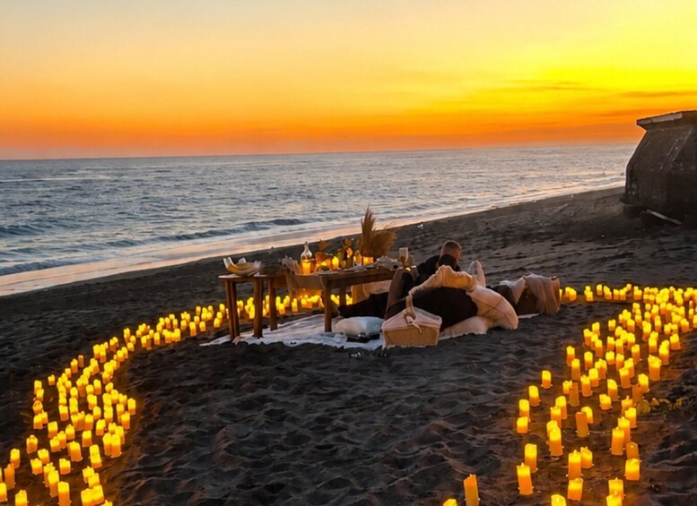Canggu, Bali: Romantic Sunset Beach Picnic - Candles & Wine 1