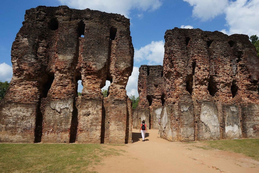 Ancient brick ruins with a clear sky. 3