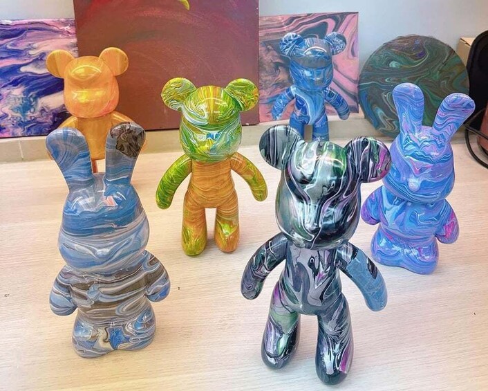 Picture 4 for Activity Hong Kong Central: Fluid Art Workshop with Bear or Rabbit 5