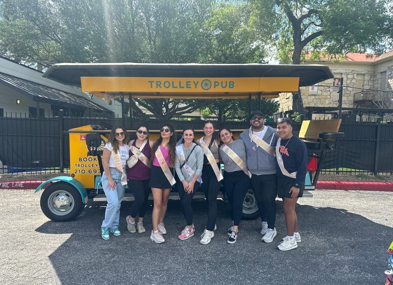 Picture 1 for Activity San Antonio: Private Pub Crawl in a Trolley Pub - 1 Trolley 3