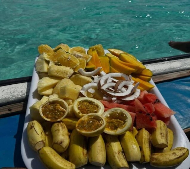 Picture 7 for Activity Mnemba Atoll: Dolphin Swim, Coral Reef Snorkeling & Sandbank 4