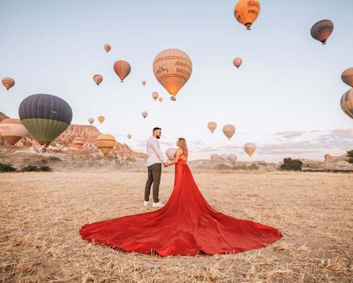 Picture 14 for Activity Cappadocia Sunrise Luxury Flying Dress Shoot Balloons, Reels 1