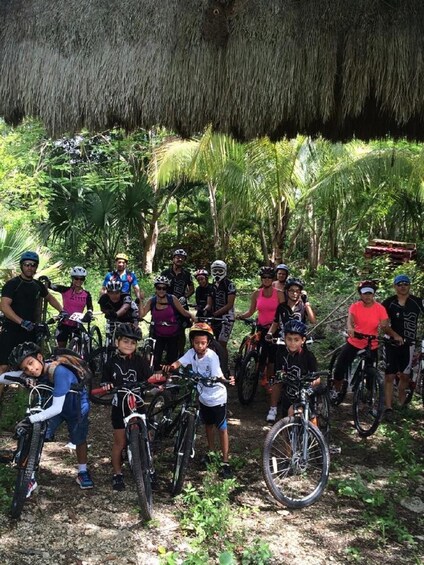 Picture 2 for Activity Playa del Carmen: Jungle Mountain Bike Tour with Cenote 2