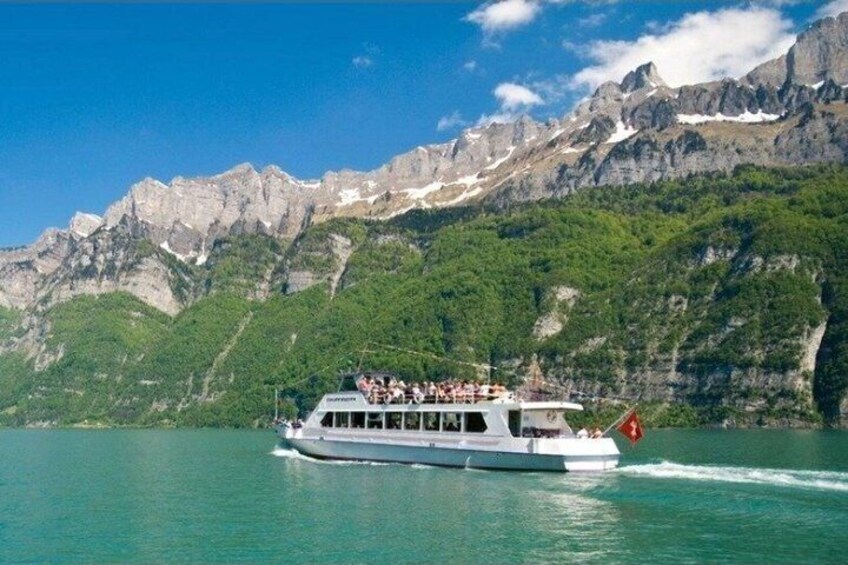 Zurich train cable car Alps and boat trip on Lake Walen 1