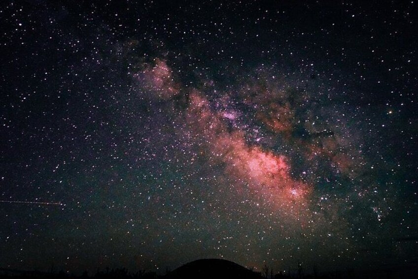 A starry night sky with the Milky Way visible. 5