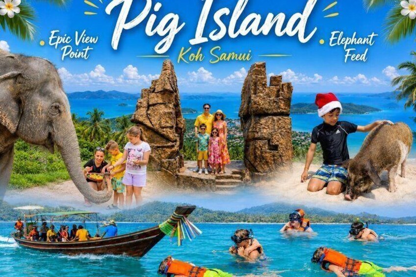 Koh Samui: Pig Island,Snork, Elephant,Epic View Point 1