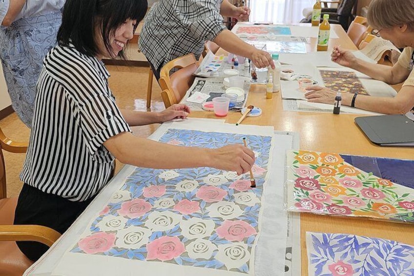 Private Katazome Dyeing Workshop near Mt. Fuji with Lunch 1