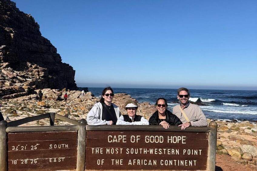 A sign at Cape of Good Hope, indicating it as the most southwestern point of the African continent. 2