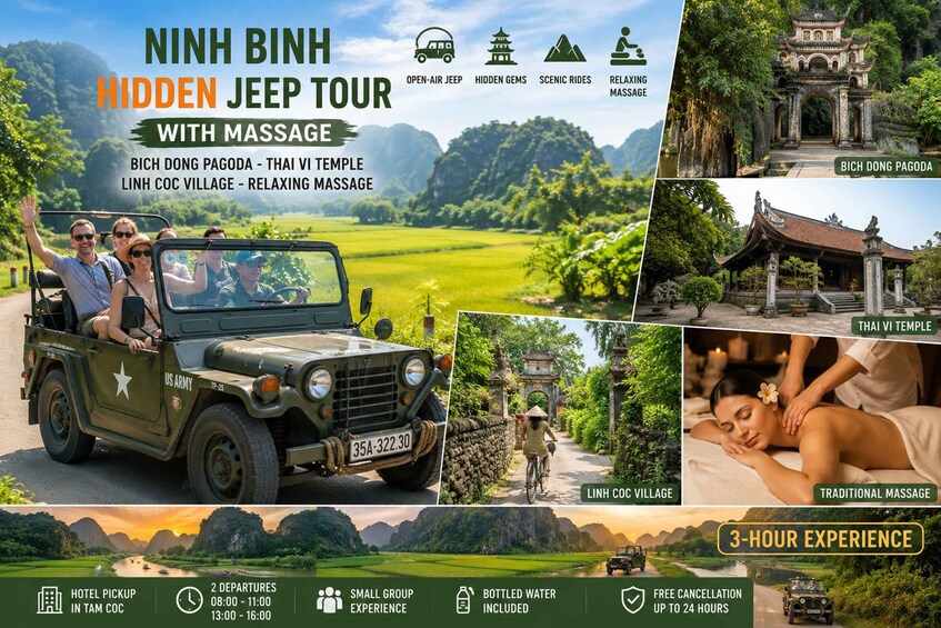 Ninh Binh Jeep Tour: Hidden Temples, Village & Massage Spa 1