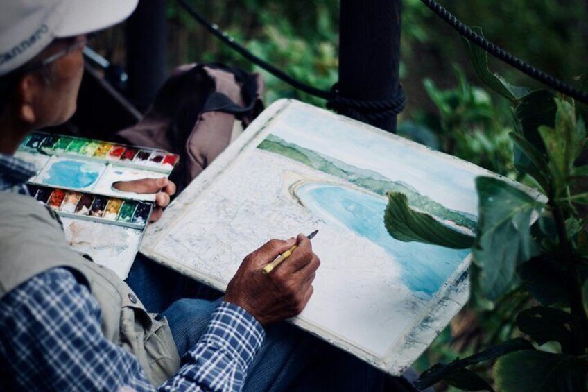 Nice Guided Tour, Watercolor Painting Workshop + Tasting 1