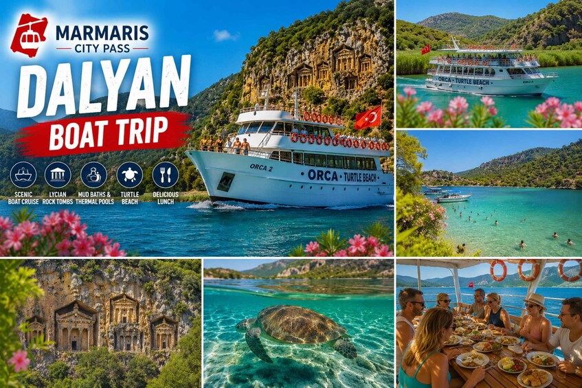 Picture 2 for Activity Marmaris: Dalyan River Boat Trip, Turtle Beach & Mud Baths 2