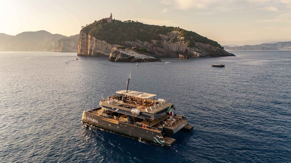 Sunset Experience by catamaran - The Poet's Gulf from the sea 1