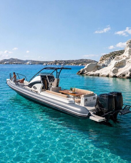 Milos: Private Boat Tour to Sarakiniko, Kimolos & Polyaigos 1