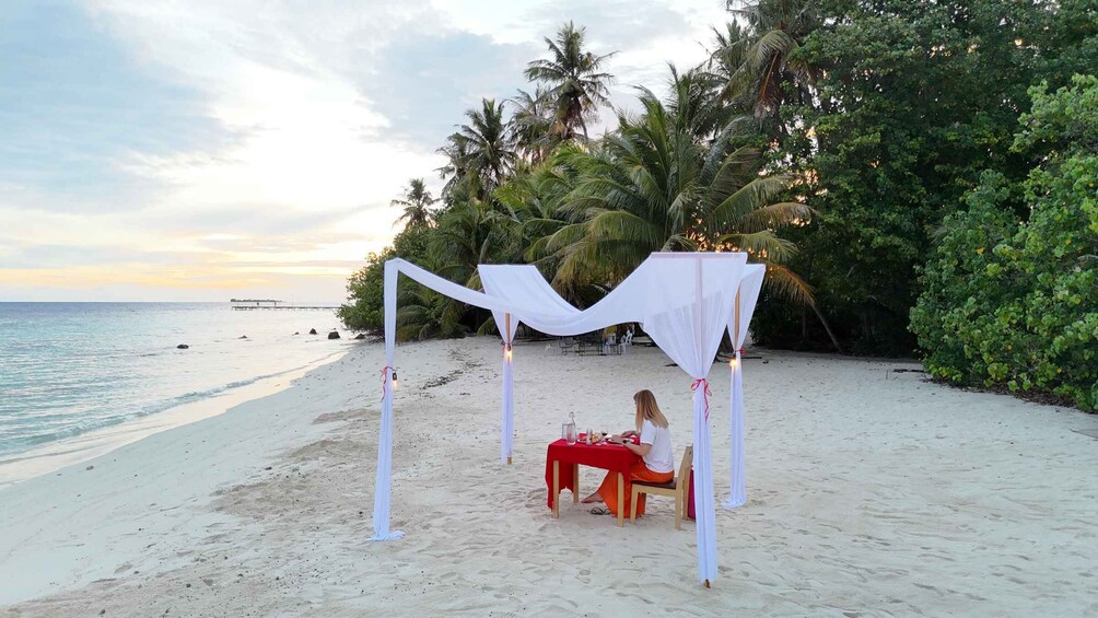 Picture 1 for Activity Omadhoo: Sunset Beach Dinner with Ocean Views 3
